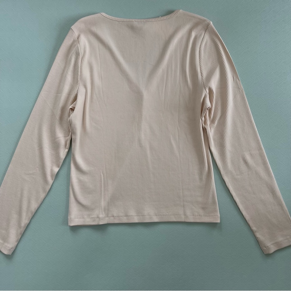J Crew Long-Sleeve Button Henley Caribbean Sand - Picture 5 of 8